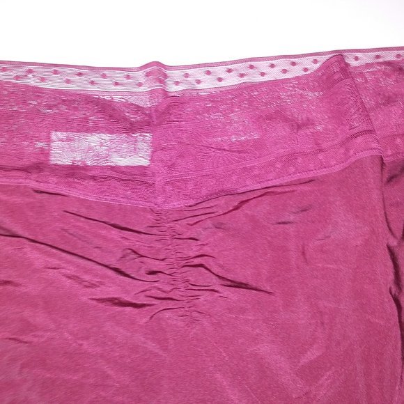 No Boundaries Panty XXL 2X 19 Hipster Solid Burgundy Lace Trim New With Tags  *B - Picture 7 of 7